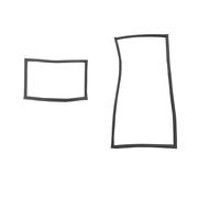 HWEIH Refrigerator Door Seal Strip 51×32.5cm 51×98.5cm For BCD-209CR Magnet PVC Rubber Gasket Refrigerator Door Parts(1 set -seal strip)