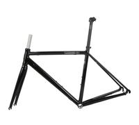 HWEVDHJ 700C Road Bike Frameset 44/47/50/53/56cm Aluminum Alloy Frames With Fork C Brake/Rim Brake Bike Frame F100/R130mm QR Semi-Internal Routing BB68mm(Black,56cm)