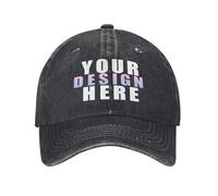 HWFOI Custom Baseball Cap Personalized Unisex Classic Low Profile Adjustable Strapback Hip-hop Hat Baseball Cap Dad Hat Mens Baseball caps UK Gifts for Men