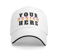 HWFOI Custom Baseball Cap Personalized Unisex Classic Low Profile Adjustable Strapback Hip-hop Hat Baseball Cap Dad Hat Mens Baseball caps UK Gifts for Men