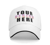 HWFOI Custom Baseball Cap Personalized Unisex Classic Low Profile Adjustable Strapback Hip-hop Hat Baseball Cap Dad Hat Mens Baseball caps UK Gifts for Men