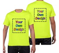HWFOI Custom T Shirts-Customized Unisex Crewneck Tee Shirt Design Your Own Image Text Logo Printed Front/Back Personalized Crewneck Tee Shirt - Customize Your Image, Text & Photo Customized Shirts