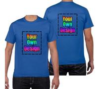 HWFOI Custom T-Shirts for Men Women Personalized Unisex Crewneck Tee Shirt - Customize Your Image Design with Your Photo Text Logo ,Personalized T Shirt Customized Shirts Tee Front Adult Back