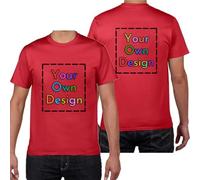 HWFOI Customizable T-Shirt Personalised Workwear Logo Tshirt Company Professional Printed T Shirts with Any Text T Shirts Create Your Own Custom Personalised T Shirt Any Photo Any Text Approx Rot