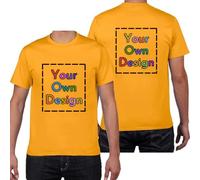 HWFOI Customizable T-Shirt Personalised Workwear Logo Tshirt Company Professional Printed T Shirts with Any Text T Shirts Create Your Own Custom Personalised T Shirt Any Photo Any Text Approx