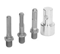 HWGING Auger Adapter, 1 to 3 Drill Adapters, Carbon Steel Round Chuck, 2 Pits, 2 Slots, Garden Auger Drill Connector, Garden Tools