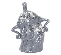 HWGING Biscuit Jar Attitude Cookie Jar with Lid Cute ABS Ample Storage Food Storage Container for Christmas Kitchen (Grey)