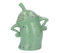 HWGING Biscuit Jar Attitude Cookie Jar with Lid Cute ABS Ample Storage Food Storage Container for Christmas Kitchen (Green)