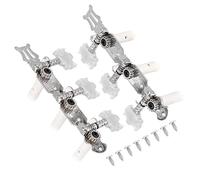 HWGING Classical Guitar Replacement Parts Banjo Tuning Pegs 13 × 7 × 4 3 3 Silver Acrylic Classical Guitar String Tuning Pegs Replacement Parts