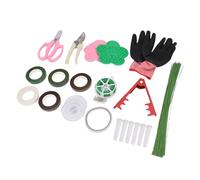 HWGING Floral Arrangement Tool Kit Rose Thorn Leaf Removers with Rose Pruner Floral Stem Wires Gardening Gloves Floral Water Tubes for Florist Gardening