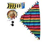 HWGING Garden Goose Outfit Lawn Goose Costume Porch Goose Clothing Set with Wide Brimmed Hat Scarf Sunglasses 6 Beards for 17in 23in Statue Outdoor Decor