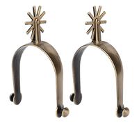 HWGING Men's Western Cowboy Spurs, Proof Zinc Alloy Horse Spurs with Gear, Vintage Design, Horse Control and Decoration, Suitable for Riding Boots, for Western Vintage Spurs