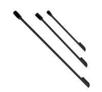 HWGING Mini Makeup Spatula, 3PCS Silicone Double-Ended Scoop Skyscraper, 3 Different Lengths for Cosmetic Bottles and Fruit Pots, Suitable for (Black)