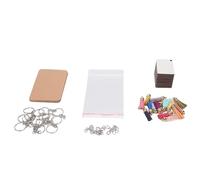 HWGING Sublimation Keychain Blanks Sublimation Keychain Pendants Sublimation Key Tags 15 Double Sided MDF Board with Keyrings Open Rings Tassels for DIY Crafting Heat Transfer (Rectangle)