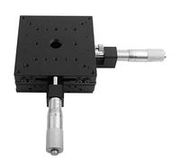 HWGING Xy Table, Semy100-Ac Linear Stage Actuator Micrometer Manual Sliding Table Cutting Platform Crossed Roller Stages 100x100x40Mm Xy