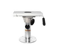 HWHongRV Boat Seat Pedestal, Adjustable Aluminum Boat Seat Base Mount 13-19 Inch Height with Locking Mechanism, Smooth 360° Rotation, Adjustable Travel- Fore & AFT