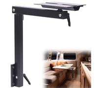 HwhongRV Upgrade RV Table Leg, Swivels 360 Degrees Removable Premium Aluminum Alloy Rv Table Leg Bracket, Adjustable RV Accessories for RV, Pontoon, Truck Camper, Travel Trailer (Upgrade Black)