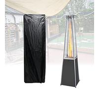 HWI Waterproof Glass Tube Heater Cover, 210D Heavy Duty Square Stand Patio Heater Outdoor Protector for Triangle Heater, Pyramid Torch, Black,3145645