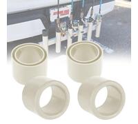 HWIMARINE Fishing Rod Holder Tube Insert Protector for Boat Kayak Marine Bait Board Replacement Accessories, Fit 2" Cap Tube(50mm-51mm),4 Pcs (White)