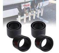 HWIMARINE Fishing Rod Holder Tube Insert Protector for Boat Kayak Marine Bait Board Replacement Accessories, Fit 2" Cap Tube(50mm-51mm),4 Pcs (Black)