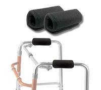 HWIN Universal Walker Padded Hand Grip Covers, Soft Cushion Memory Foam Core Padding for Rolling Walker & Rollator, Washable, Black