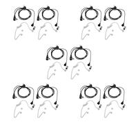 HWIREUIGT 10Pack Style 2Pin Covert Acoustic Tube Earpiece Ptt Headset for 2 Ways Radio GP88S GP300 A8 A6 A10 A12 Etc
