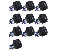 HWIREUIGT 10X Momentary Polarity Reverse Switch Waterproof Control Motor Actuator 6 Pin 3 Position Rocker Toggle Switch