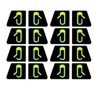 HWIREUIGT 16Pcs for Car Door Open Exit Sticker Button Sticker Kit