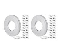HWIREUIGT 2pcs 33Ft Stainless Steel Hose Clamp DIY Metal Strap and 40 Pcs Fasteners Adjustable Worm Gear Hose Clamps for Pipe Tube
