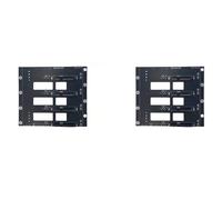 HWIREUIGT 2X 6Gbps SSD HDD SATA5.1 Hard Disk Drive Backplane Nas Storage Card Server Expansion Board 2 X 4D