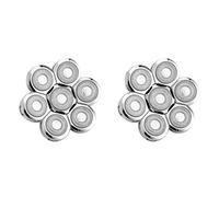 HWIREUIGT 2X 7D Electric Shaver Replacement Head L Waterproof Blade Flexible Cutter Floating Face Beard Shaver Blade Head