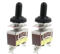 HWIREUIGT 2X AC 250V 15A Momentary SPDT Toggle Switch with Waterproof Boot