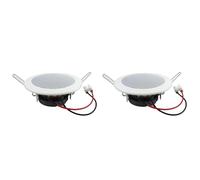 HWIREUIGT 2X Bathroom 3Inch 8Ohm 6W Passive Ceiling Speaker Metal In-Ceiling Speaker Sound Quality Background Music System