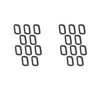 HWIREUIGT 2X Mountaineering Button D Shape Spring Buckle Multifunctional Square Carabiner Aluminum Backpack Buckle Hiking Key Ring