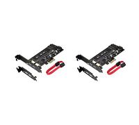 HWIREUIGT 2X PCI-E to USB 3.0 PCI Express Card Incl.1 USB C and 2 USB A Ports, M.2 NVME to PCIe 3.0 Adapter Card with Bracket