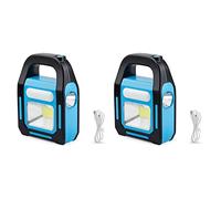 HWIREUIGT 2X Solar USB Rechargeable COB LED Camping Lantern, Charging for Device, Waterproof Emergency Flashlight LED Light