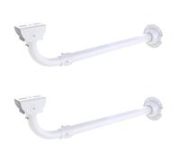 HWIREUIGT 2X Surveillance Camera Telescopic Bracket, L-Shaped, Adjustable 30-60cm, Ideal for Outdoor Security Equipment