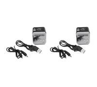 HWIREUIGT 2X TD-V26 Digital Portable Mini Fm Radio Receiver LED Loudspeaker Wireless Speaker MP3 Support SD/TF Card Black