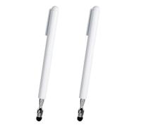 HWIREUIGT 2X Universal Telescopic Stylus Pen for Touch Screens,Retractable Pointer Stick& Stylus with Special Flocking Tip (White)