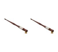 HWIREUIGT 2X Wood Calligraphy Dip Pen English Calligraphy Pen Copperplate Script Oblique Dip Pen Holder with Glass Nibs,A