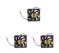 HWIREUIGT 3 Pcs 70X70mm 12V 3-Pin PC Computer Case CPU DC Brushless Cooler Cooling Fan Black