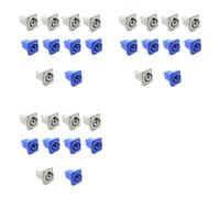 HWIREUIGT 30Pcs 3 PIN 20A 250V AC Powercon Connector Socket NAC3MPA-1 NAC3MPB-1 Output Connector Blue and Grey White