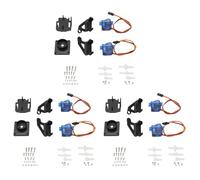 HWIREUIGT 3Set Dual Axle Servo Gimbal Anti-Vibration Camera Platform Mount PTZ Pan/Tilt with 2PCS 9G Servo for FPV Drone Assembly