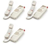 HWIREUIGT 3X Corded Phone Trimline with SOS Emergency Button,Adjustable Ringer Volume,Wall Mountable American Telephone White