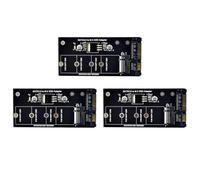 HWIREUIGT 3X M2 NGFF SSD to 3.0 2.5&Rdquo, M.2 SSD Adapter Converter Riser Card for PC Laptop Add on Card Up to 6Gps