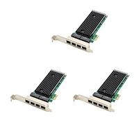 HWIREUIGT 3X PCI-E 4 Port RJ45 Server 1X PCIe X1 82576 Chip 10/100/1000Mbps Lan Quad Port Server Gigabit Network Card