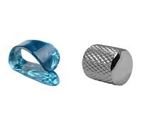 HWIREUIGT 4 Pcs Thumb Guitar Pick Celluloid Mediator Thumbpick with Electric Guitar Volume Knob Potentiometer Chord Cap