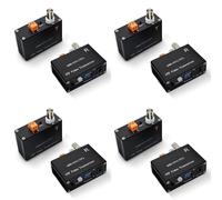 HWIREUIGT 4X 1 Channel Active Video Balun for CCTV Camera Twisted Pair Transmitter BNCLong Range for AHD TVI CVI 5/10MP