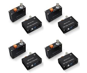 HWIREUIGT 4X 1 Channel Active Video Balun for CCTV Camera Twisted Pair Transmitter BNCLong Range for AHD TVI CVI 5/10MP