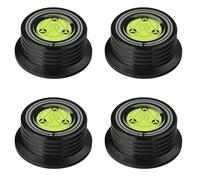 HWIREUIGT 4X Universal 60Hz LP Vinyl Record Player Disc Turntable Stabilizer with Level Aluminum Alloy Weight Clamp Black